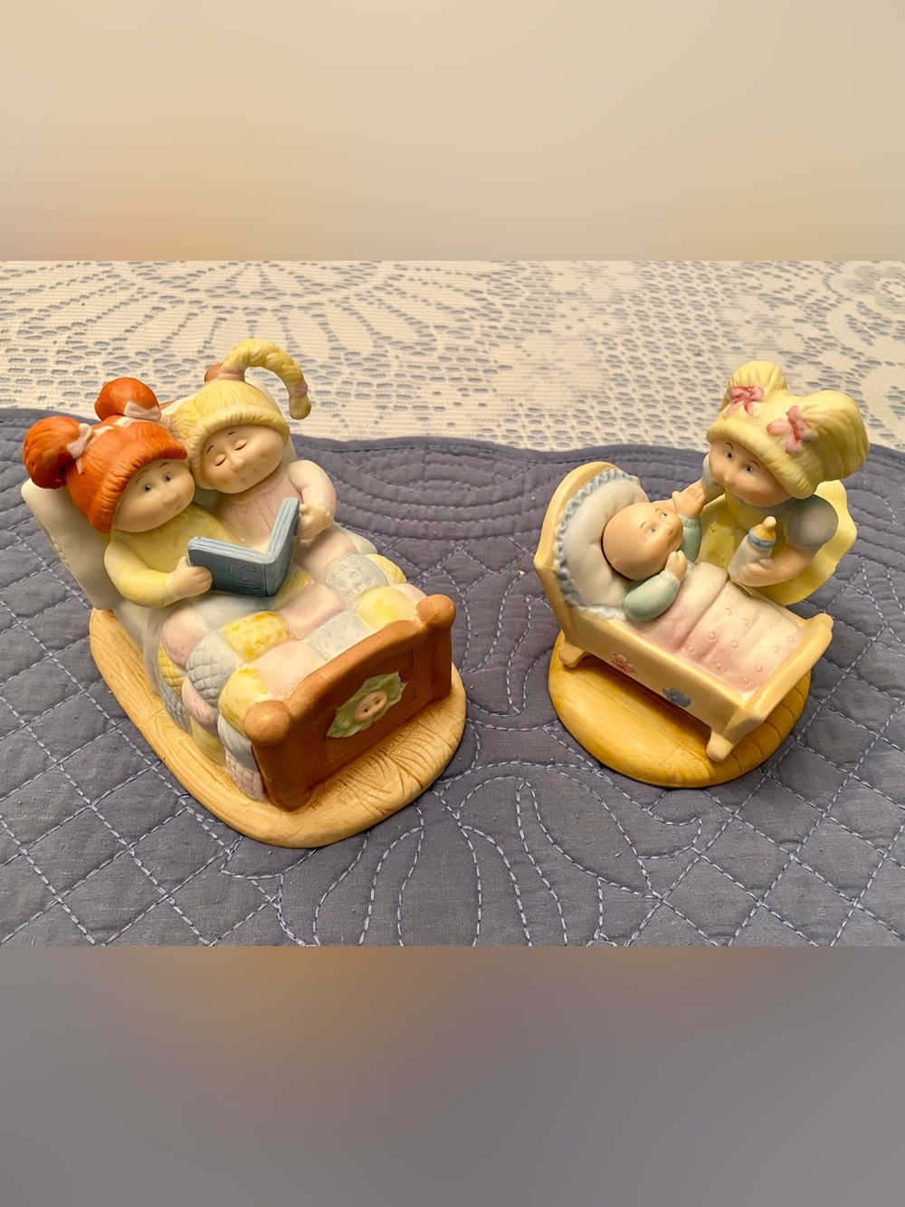 1984 Cabbage Patch Kids "Special Thoughts For Special People" Figurines Lot Of 2